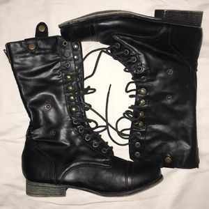 Leather Combat Boots